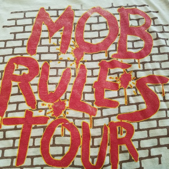 🤘🎸Black Sabbath 1981 Vintage "Mob Rules" with Ronnie James Dio Tour Shirt S - Picture 7 of 8